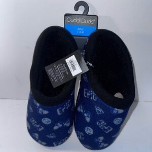 Boys Cuddl Duds Printed Gamer Fleece Clog Slippers | Large (5/6)